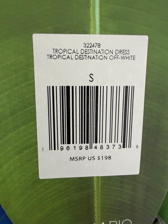 FARM Rio Blue, Green & White Tropical Destination Dress - Picture 7 of 7